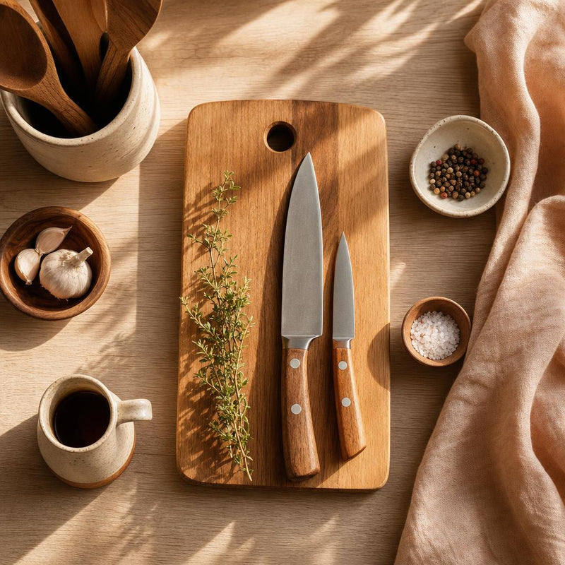 Categoria Cocina - utensilios sobre tabla de madera