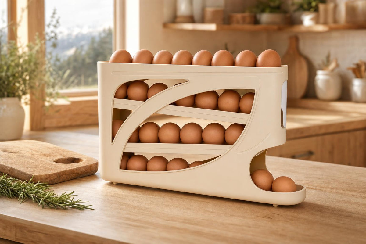 Dispensador de huevos 4 niveles PataGoHome en cocina calida