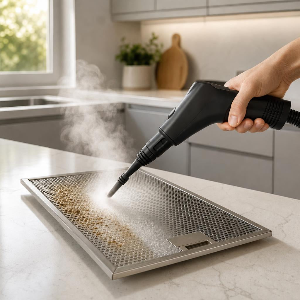 Vaporiza y arrastra la suciedad sin frotar